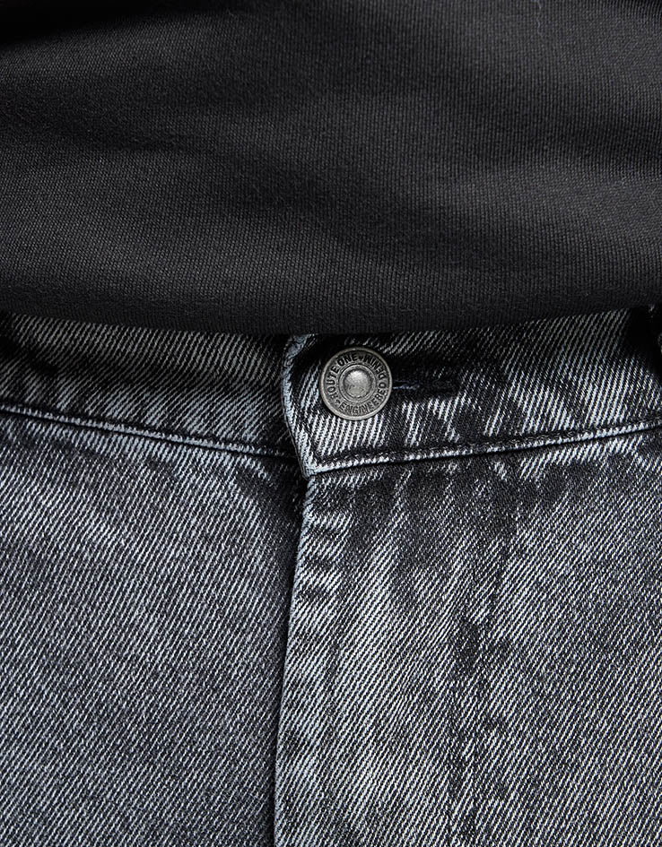 Route One Super Baggy Denim Jeans - Slate Grey