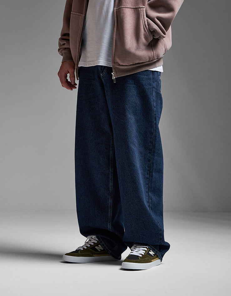 Route One Super Baggy Denim Jeans - Washed Black