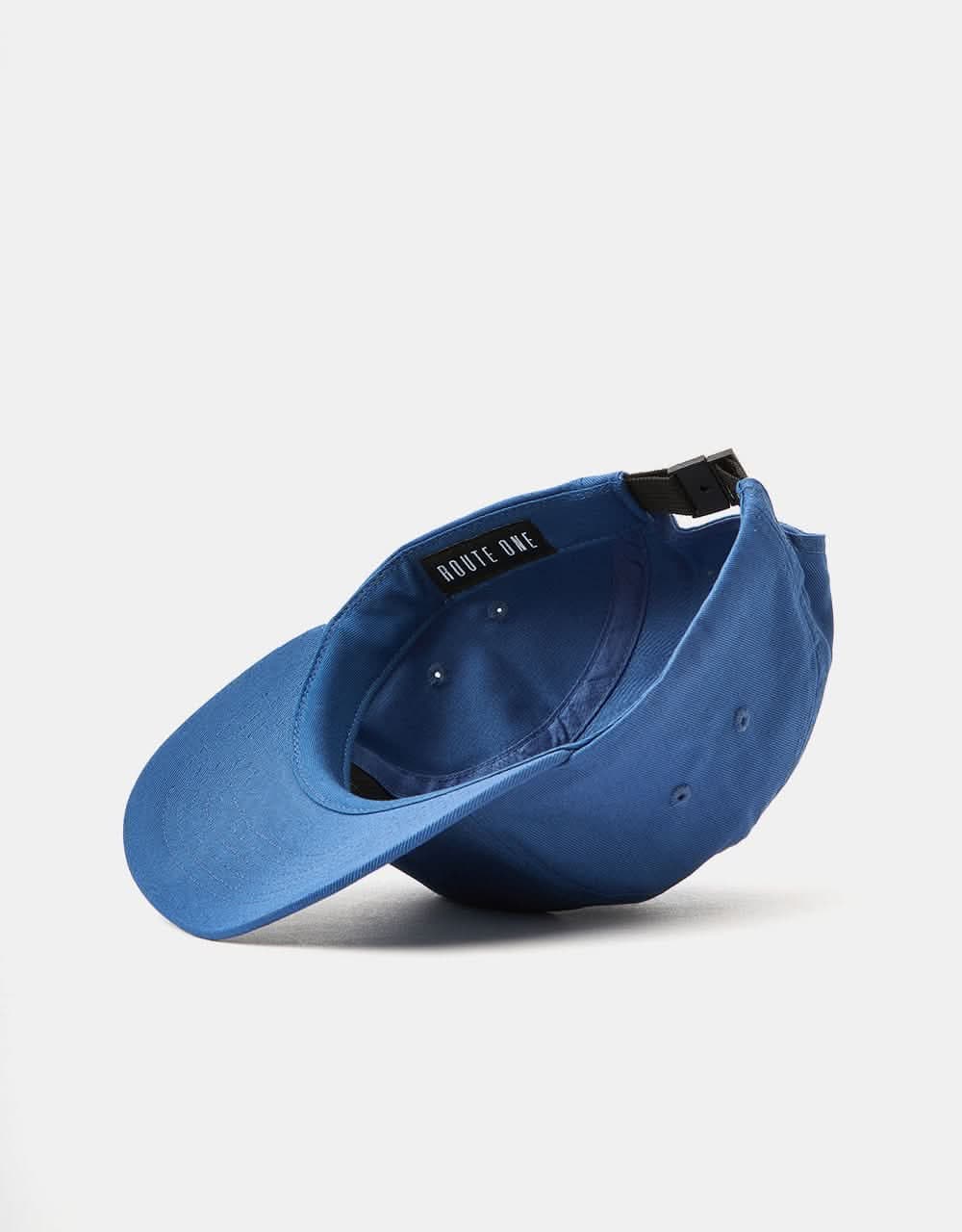 Route One R. Logo 5 Panel Cap - Air Force Blue