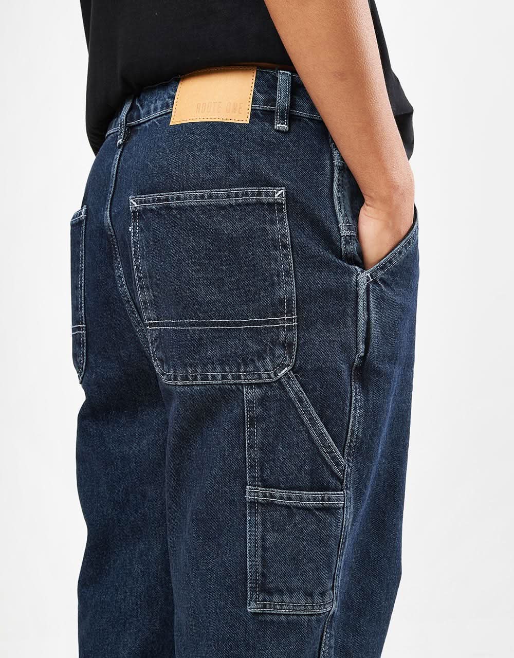 Route One Denim Carpenter Pants  - Dark Wash