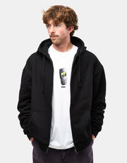 Route One Heavyweight Zip Hoodie (400gsm) - Black