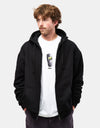 Route One Heavyweight Zip Hoodie (400gsm) - Black