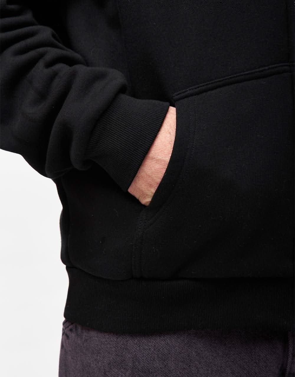 Route One Heavyweight Zip Hoodie (400gsm) - Black