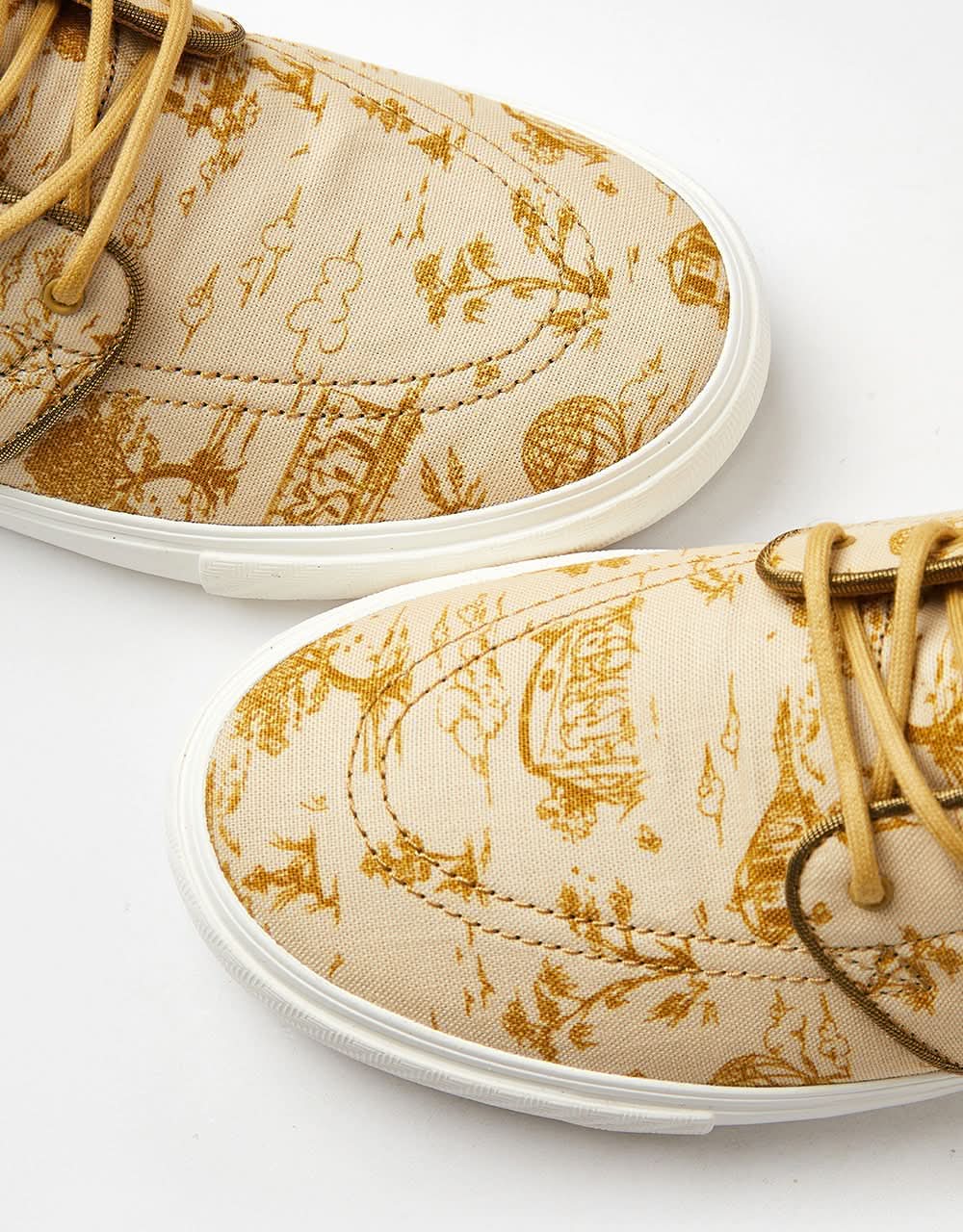 Nike SB Zoom Janoski OG+ Premium Skate Shoes - Sesame/Flt Gold-Bronzine-Sail-Court Blue-Gum Lt Brown