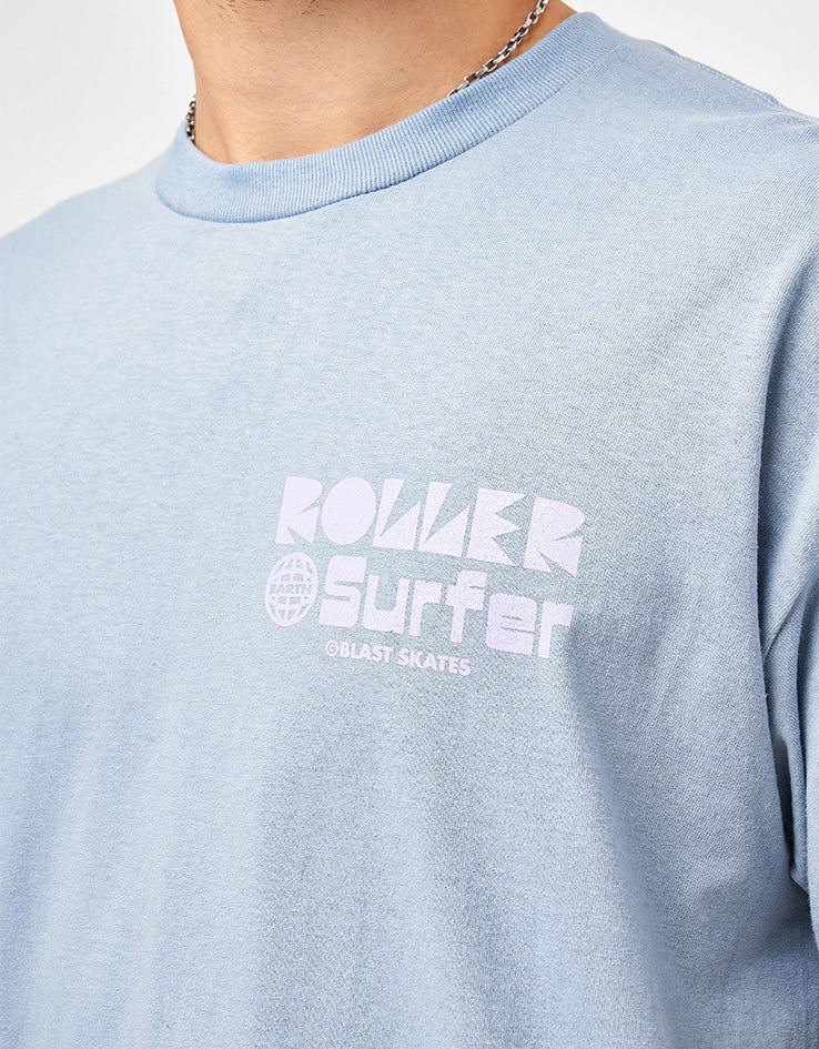 Blast Roller Earth Surfer T-Shirt - Stone Blue