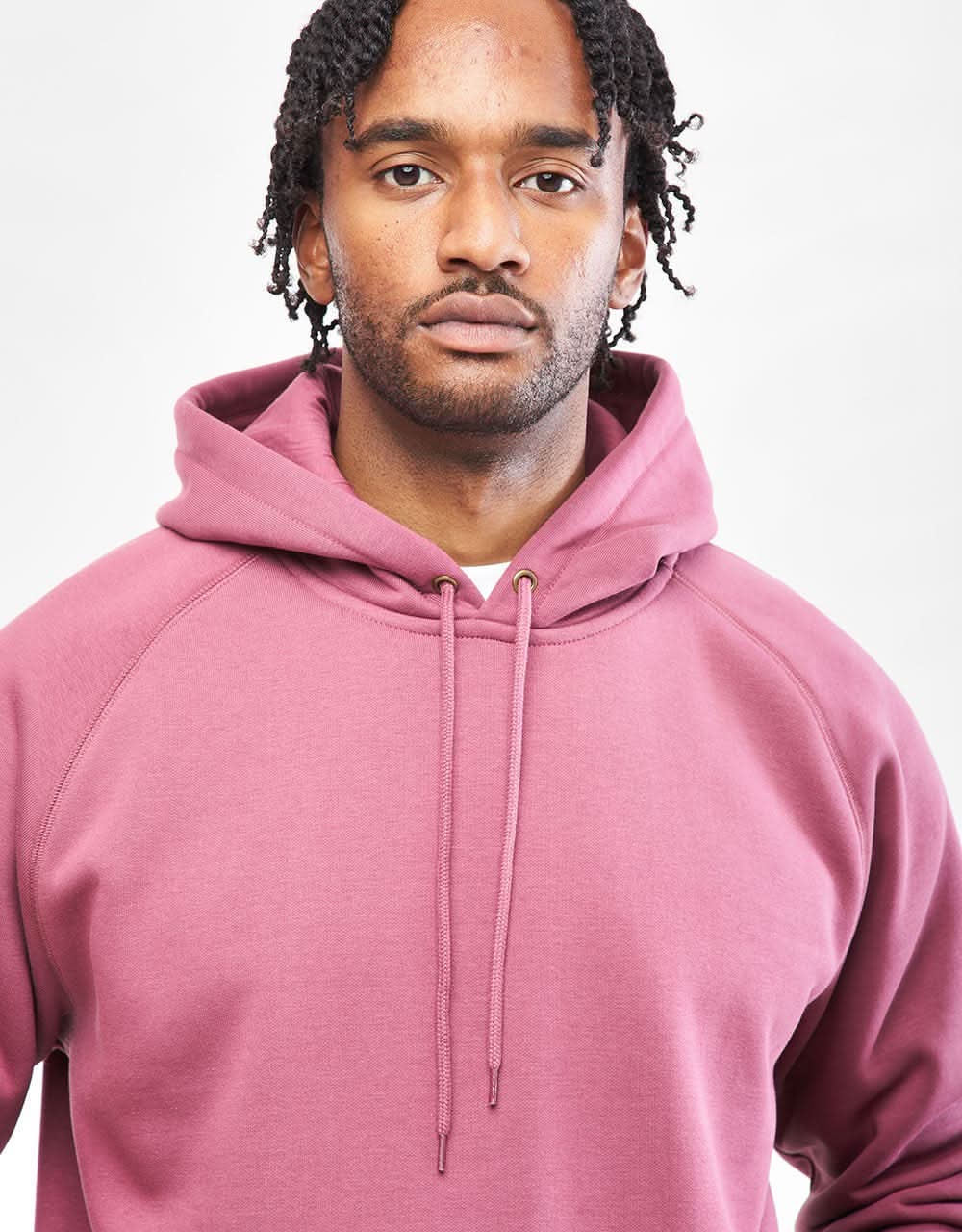 Carhartt WIP Hooded Chase Sweatshirt - Dusty Fuchsia/Gold