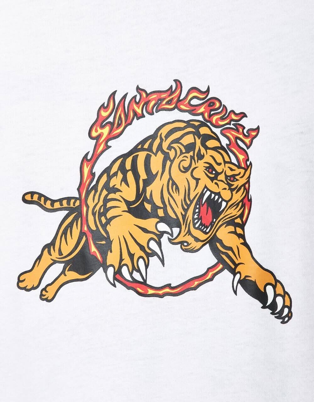 Santa Cruz Salba Tiger Simplified Front T-Shirt - White