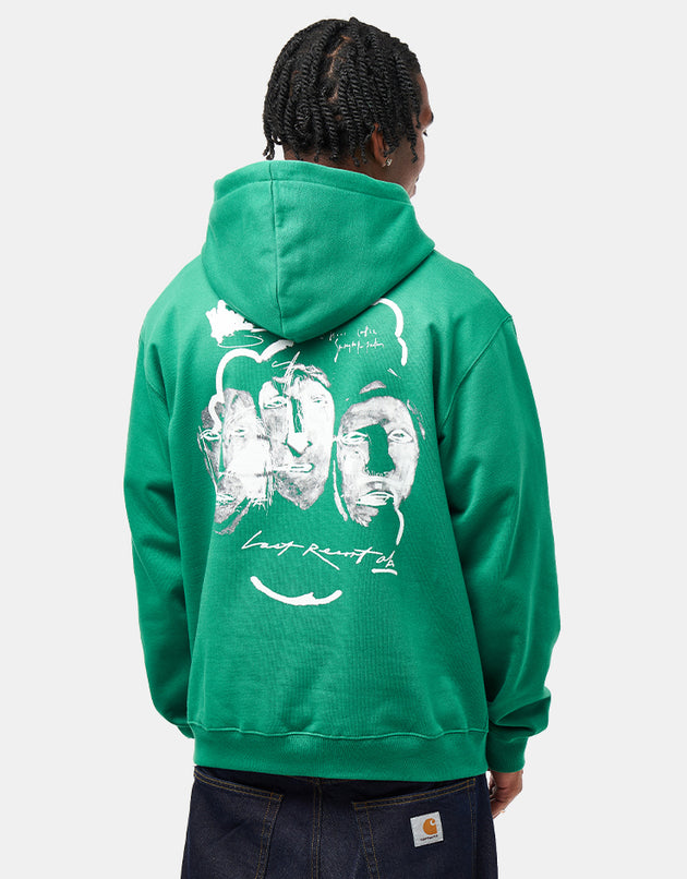 Last Resort AB x Julian Smith Heads Pullover Hoodie - Kelly Green/White