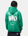 Last Resort AB x Julian Smith Heads Pullover Hoodie - Kelly Green/White