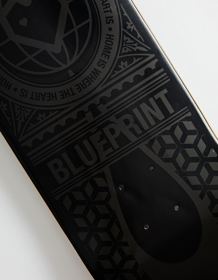Blueprint Home Heart Black/Black Skateboard Deck - 8.25"