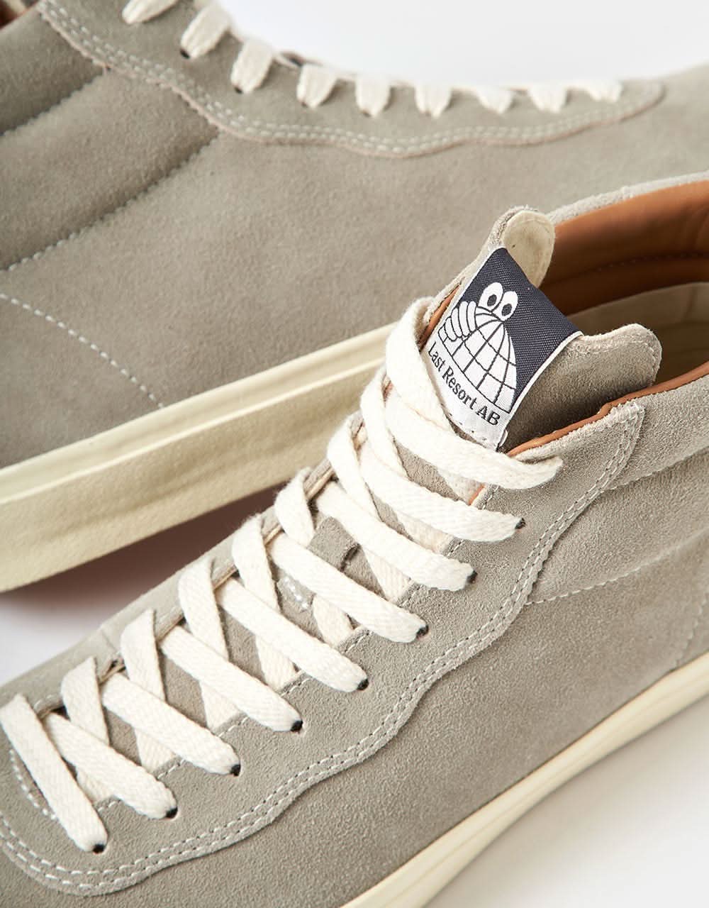 Last Resort AB VM001 Hi Suede Skate Shoes - Fog Grey/White