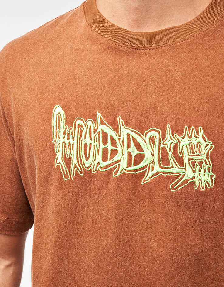 Hoddle Vision Logo T-Shirt - Brown/Green