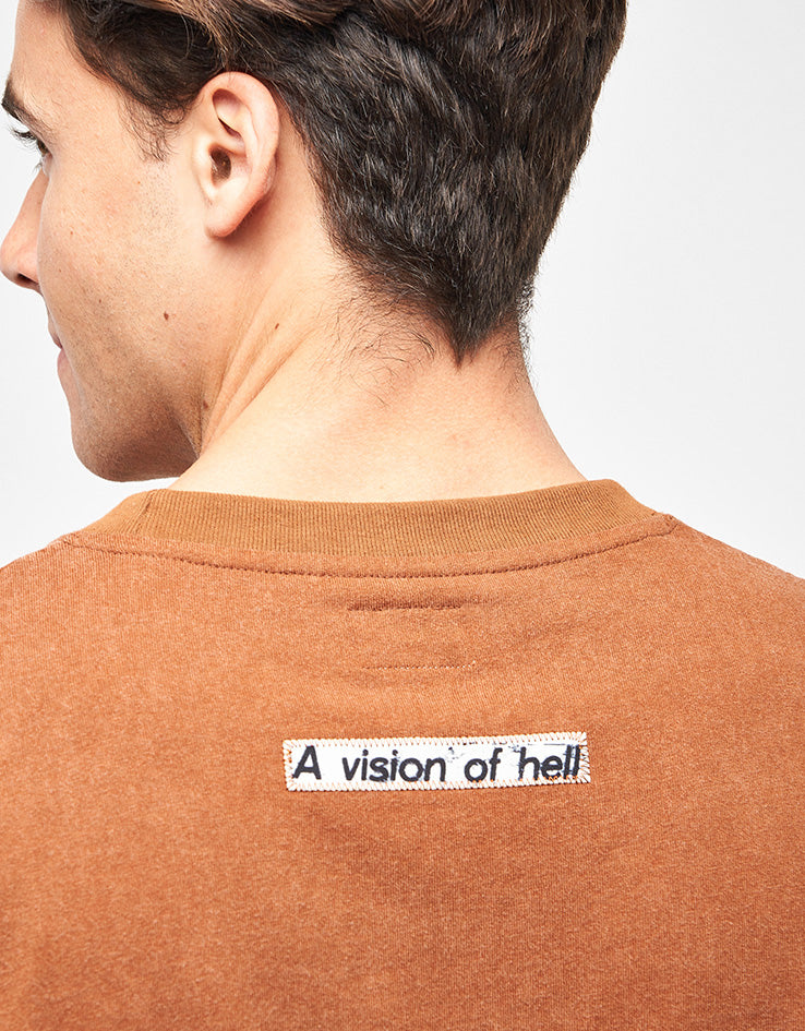 Hoddle Vision Logo T-Shirt - Brown/Green