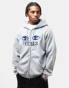 Hoddle Watcher Zip Hoodie - Over Dye/Baby Blue