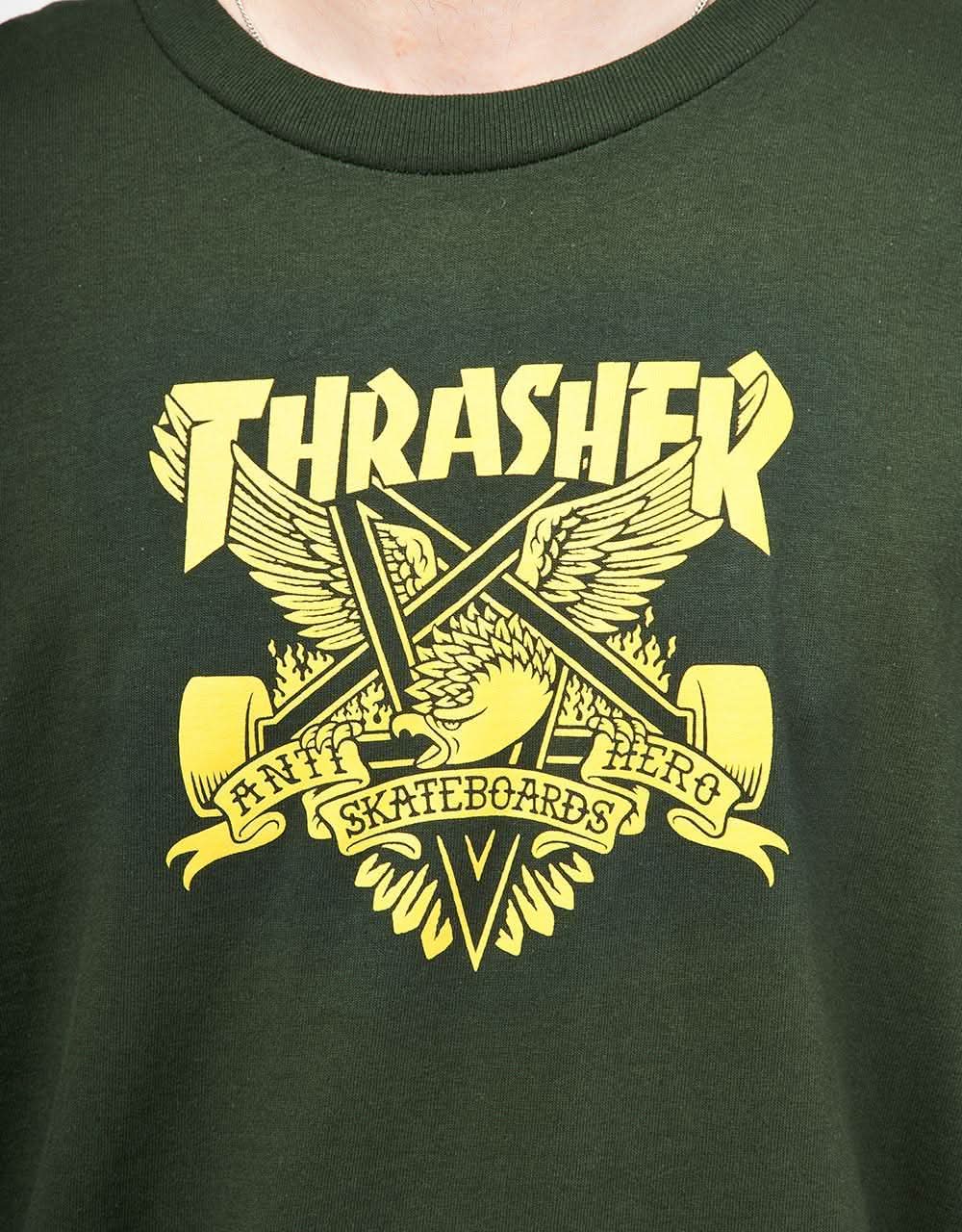 Thrasher x Anti Hero Eaglegram T-Shirt - Forest Green