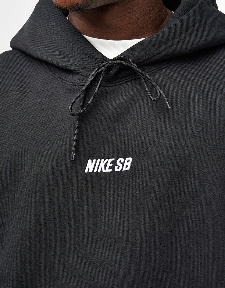 Nike SB Embroidered Pullover Hoodie - Black/White