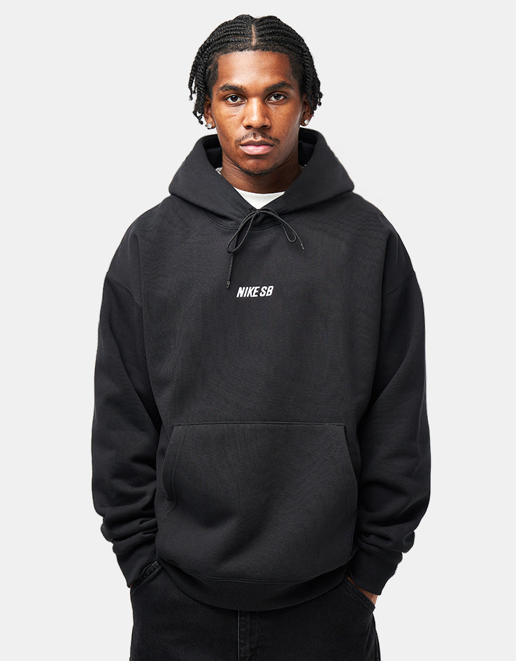 Nike SB Embroidered Pullover Hoodie - Black/White
