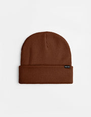 Route One Recycled Fisherman Beanie - Chocolate