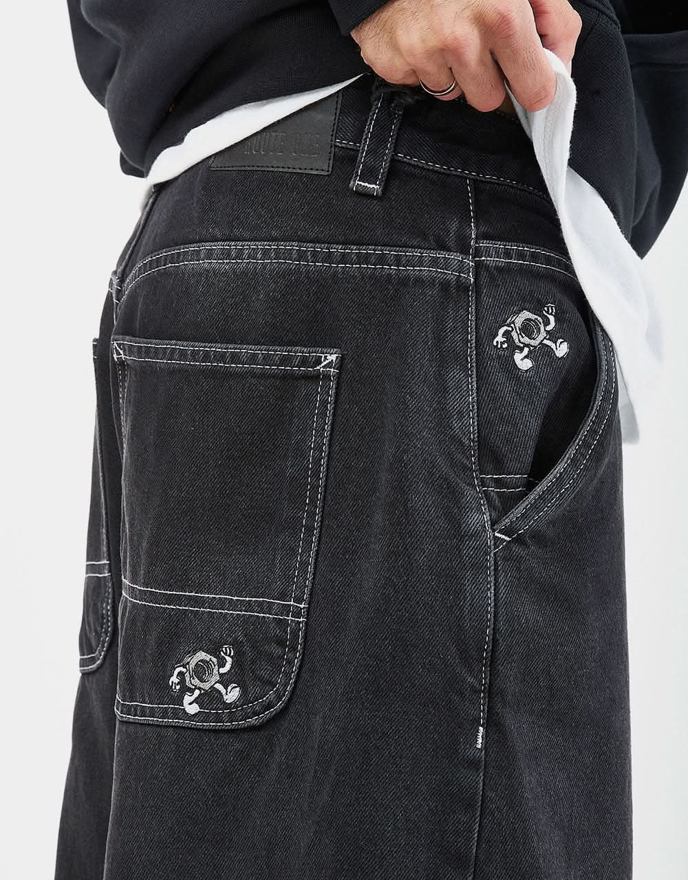 Route One Baggy Jorts XL - Washed Black