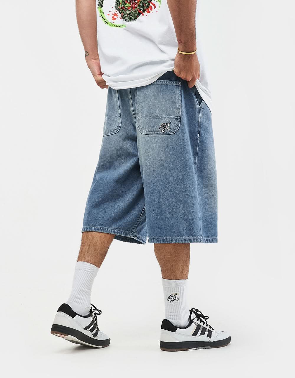 Route One Baggy Jorts XL - Washed Blue