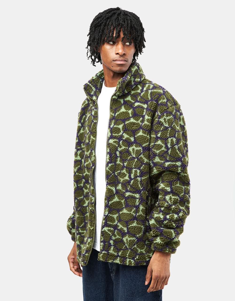 Route One Sharwa Fleece - Ripples (Olive)