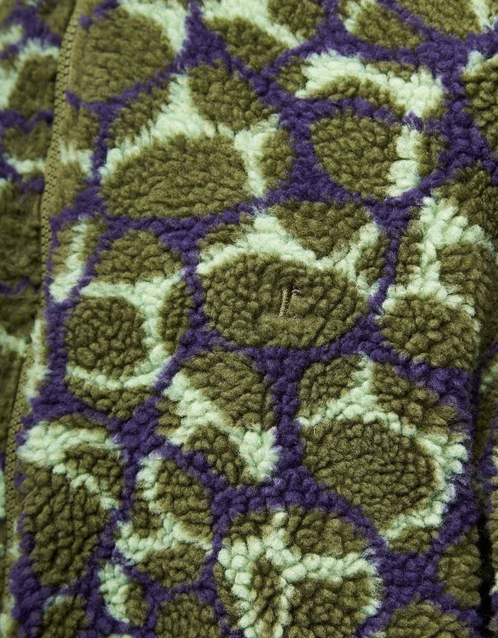 Route One Sharwa Fleece - Ripples (Olive)