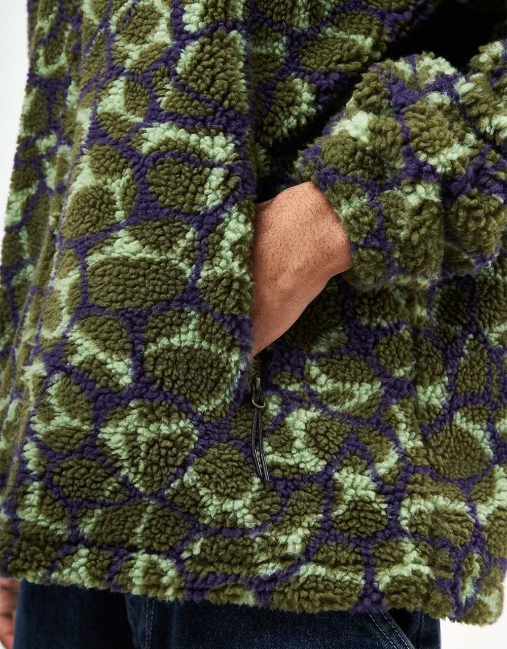 Route One Sharwa Fleece - Ripples (Olive)