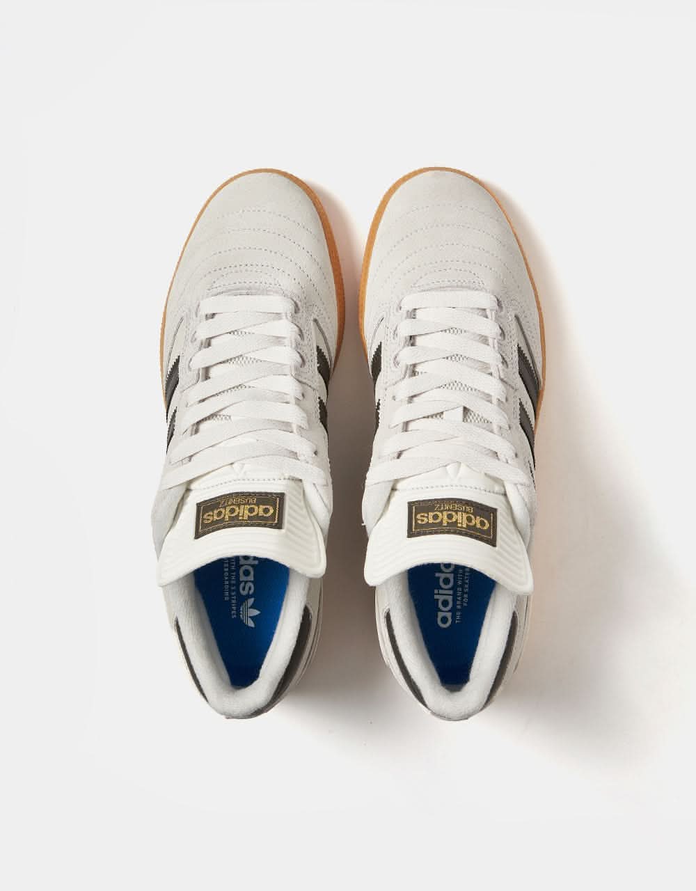 adidas Busenitz Skate Shoes - Crystal White/Shadow Olive/Gum