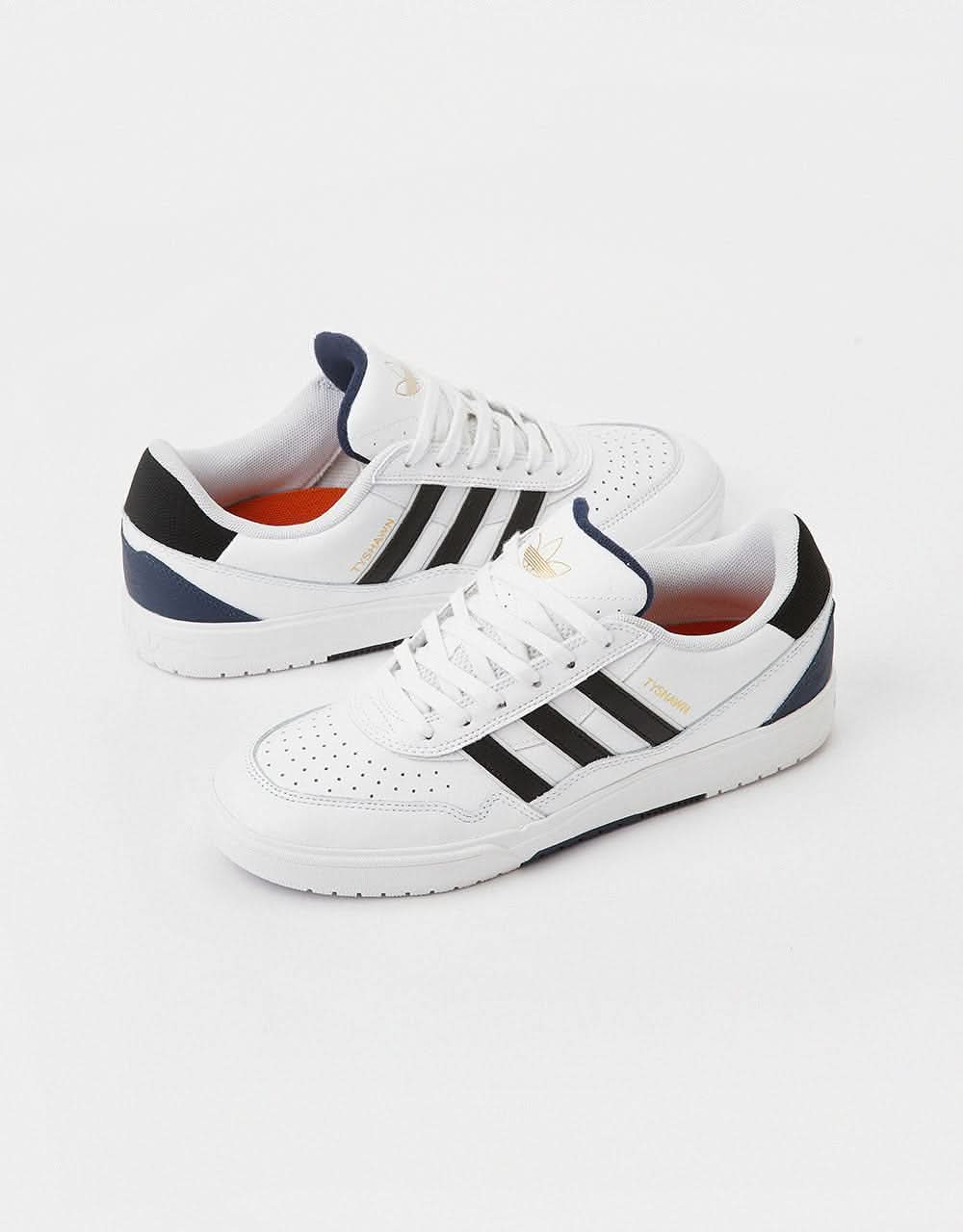 adidas Tyshawn II Skate Shoes - White/Core Black/Collegiate Navy