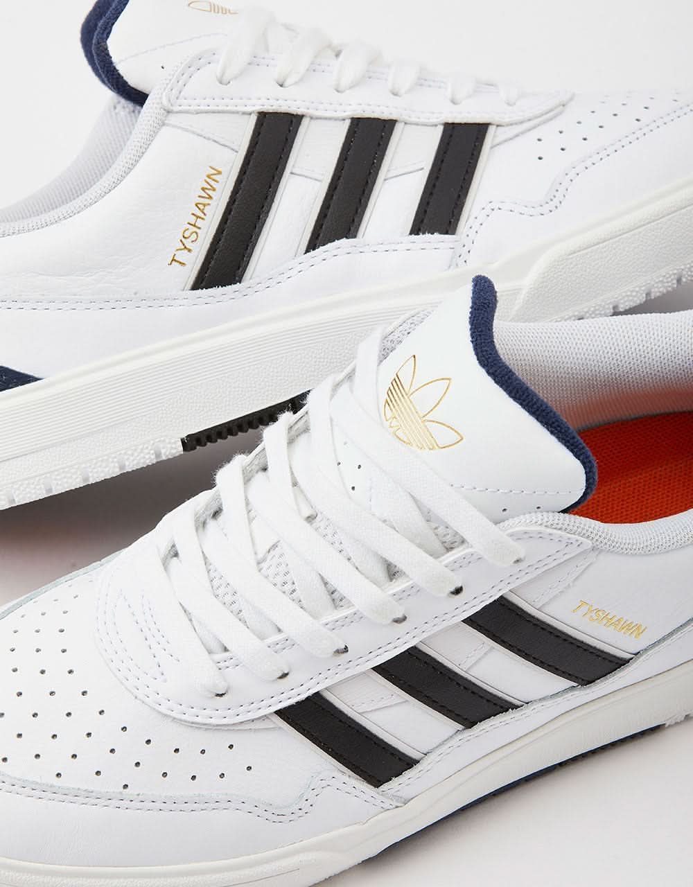 adidas Tyshawn II Skate Shoes - White/Core Black/Collegiate Navy
