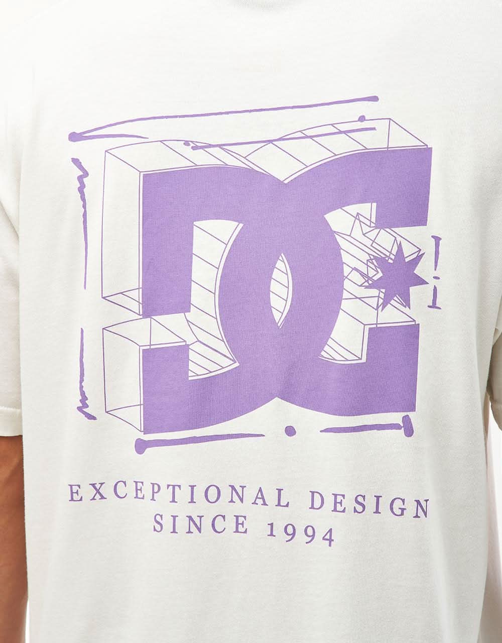 DC Mid Century T-Shirt - Lily White Enzyme Wash