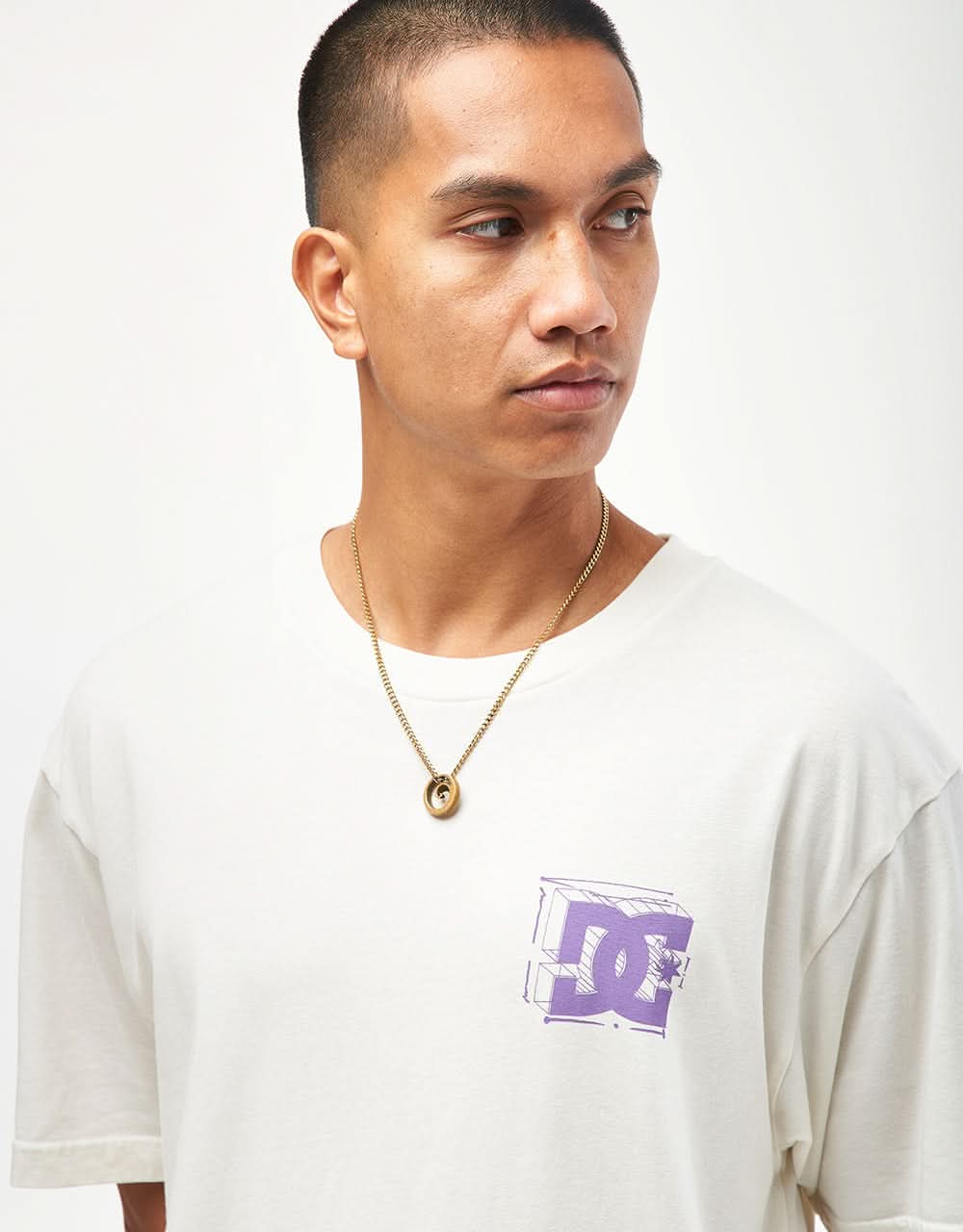 DC Mid Century T-Shirt - Lily White Enzyme Wash