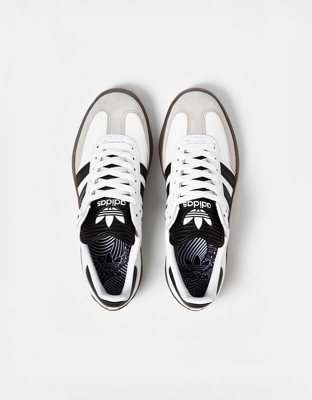 adidas Puig Samba Skate Shoes - White/Black/Gold/Gum Route One adidas Puig Samba Skate Shoes - White/Black/Gold/Gum Route One