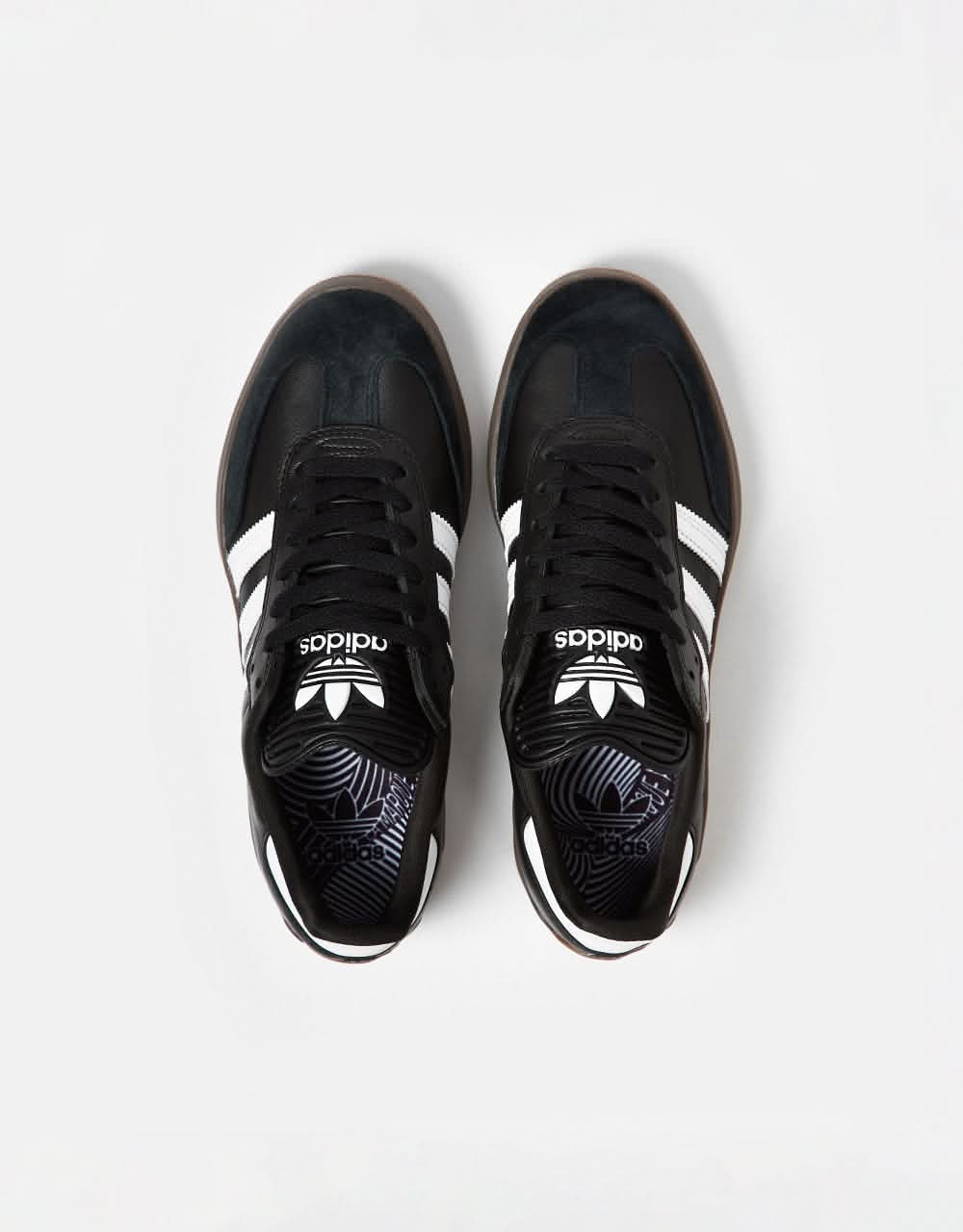 adidas Puig Samba Skate Shoes - Black/Gum/Gold Metallic