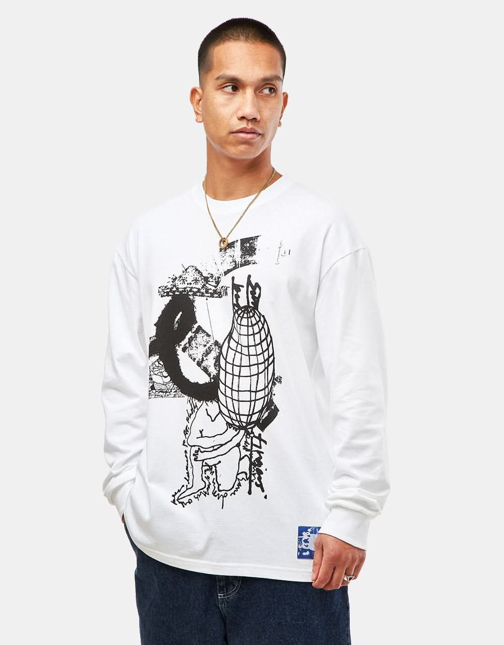 Last Resort AB FIG 16 L/S T-Shirt - White/Black