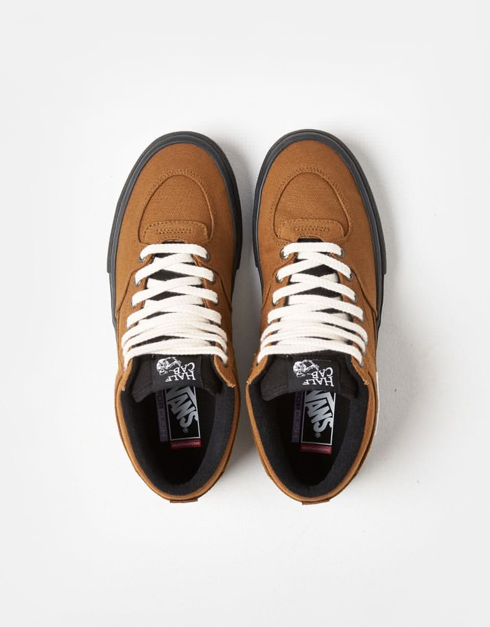 Vans Skate Half Cab R1 UK Exclusive Shoes - Duck Canvas Golden Brown/Black