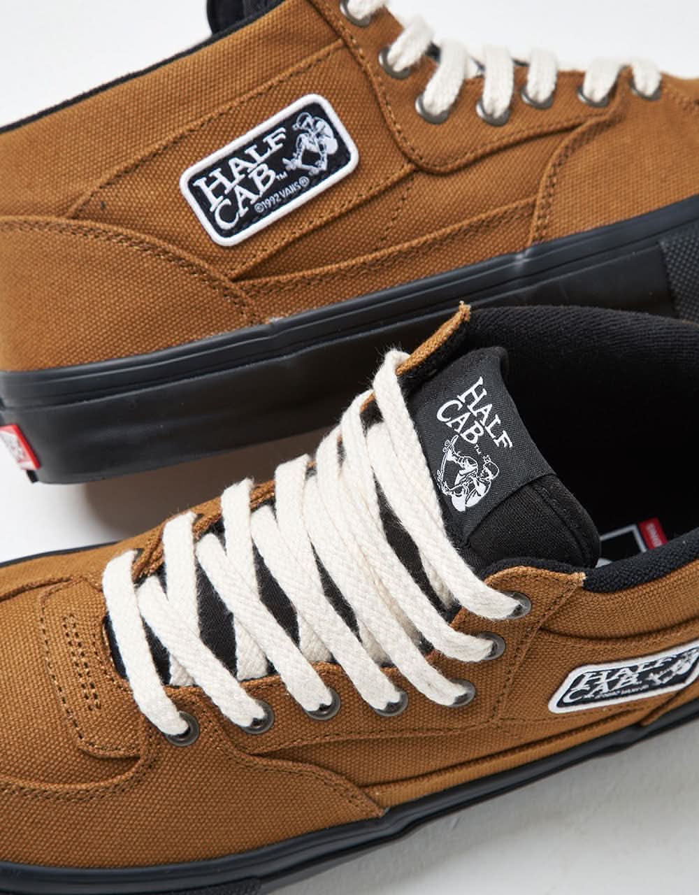 Vans Skate Half Cab R1 UK Exclusive Shoes - Duck Canvas Golden Brown/Black