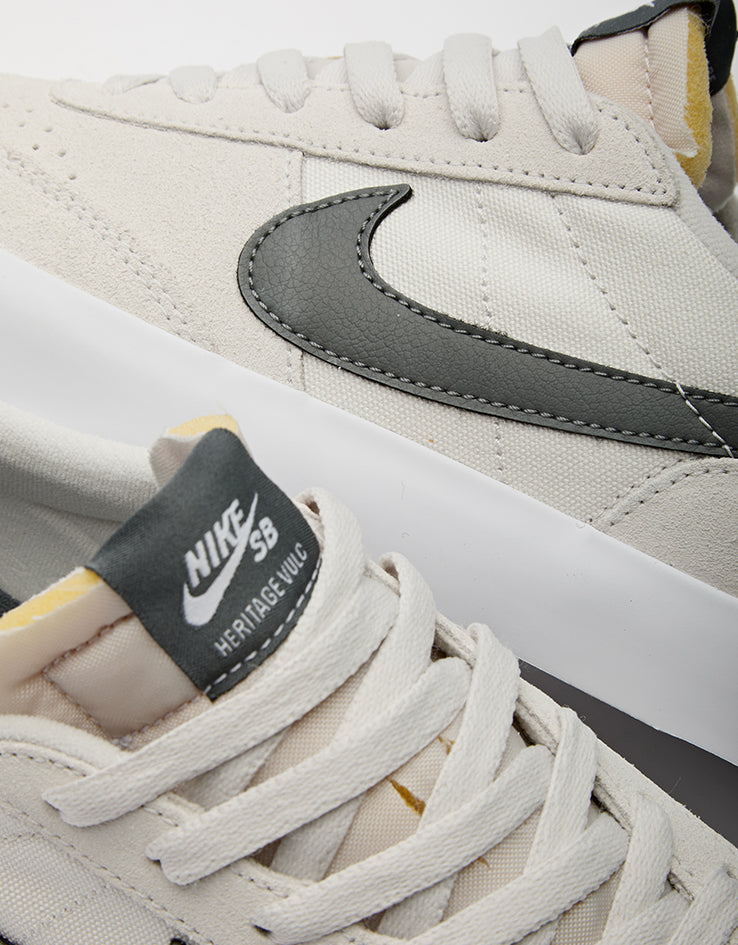 Nike SB Heritage Vulc Skate Shoes - Vast Grey/Iron Grey-Vast Grey-White