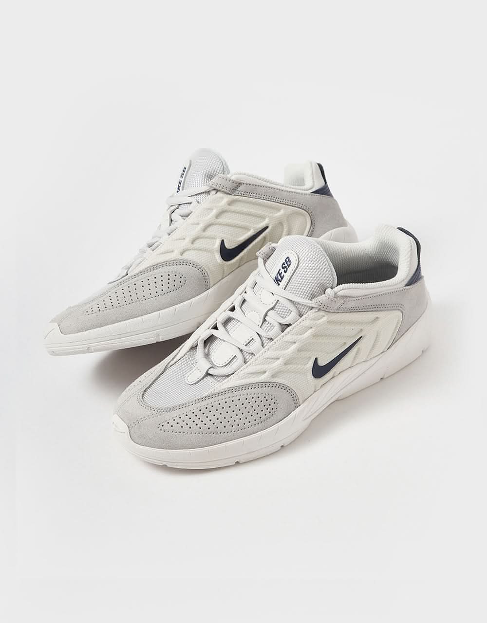 Nike SB Vertebrae Skate Shoes - Platinum Tint/Midnight Navy-Wolf Grey