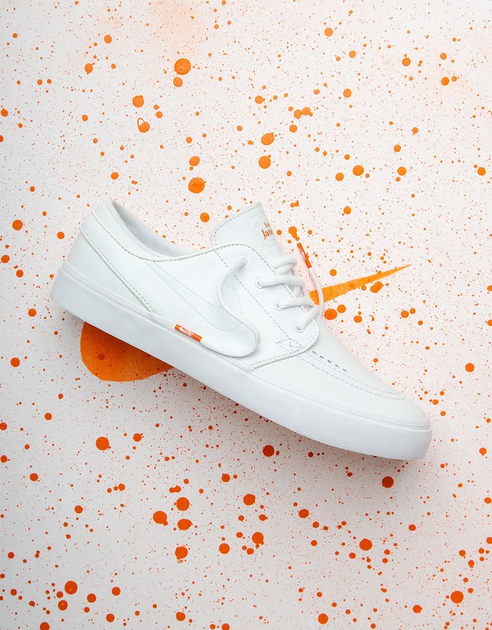 Nike SB 'Orange Label' Zoom Janoski OG+ ISO Skate Shoes - Triple White/Orange
