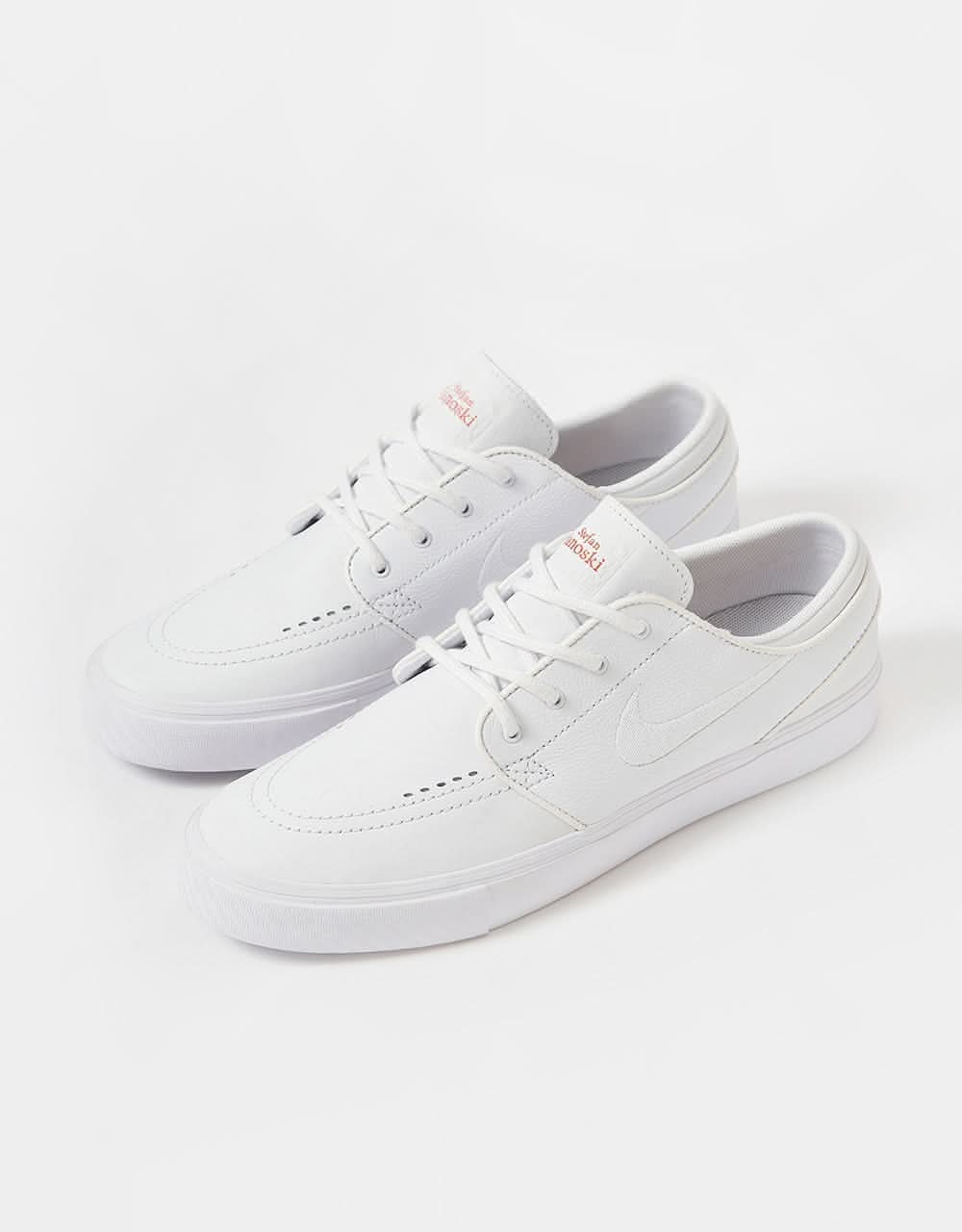 Nike SB 'Orange Label' Zoom Janoski OG+ ISO Skate Shoes - Triple White/Orange