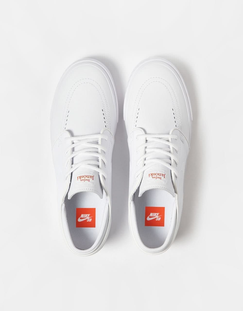 Nike SB 'Orange Label' Zoom Janoski OG+ ISO Skate Shoes - Triple White/Orange
