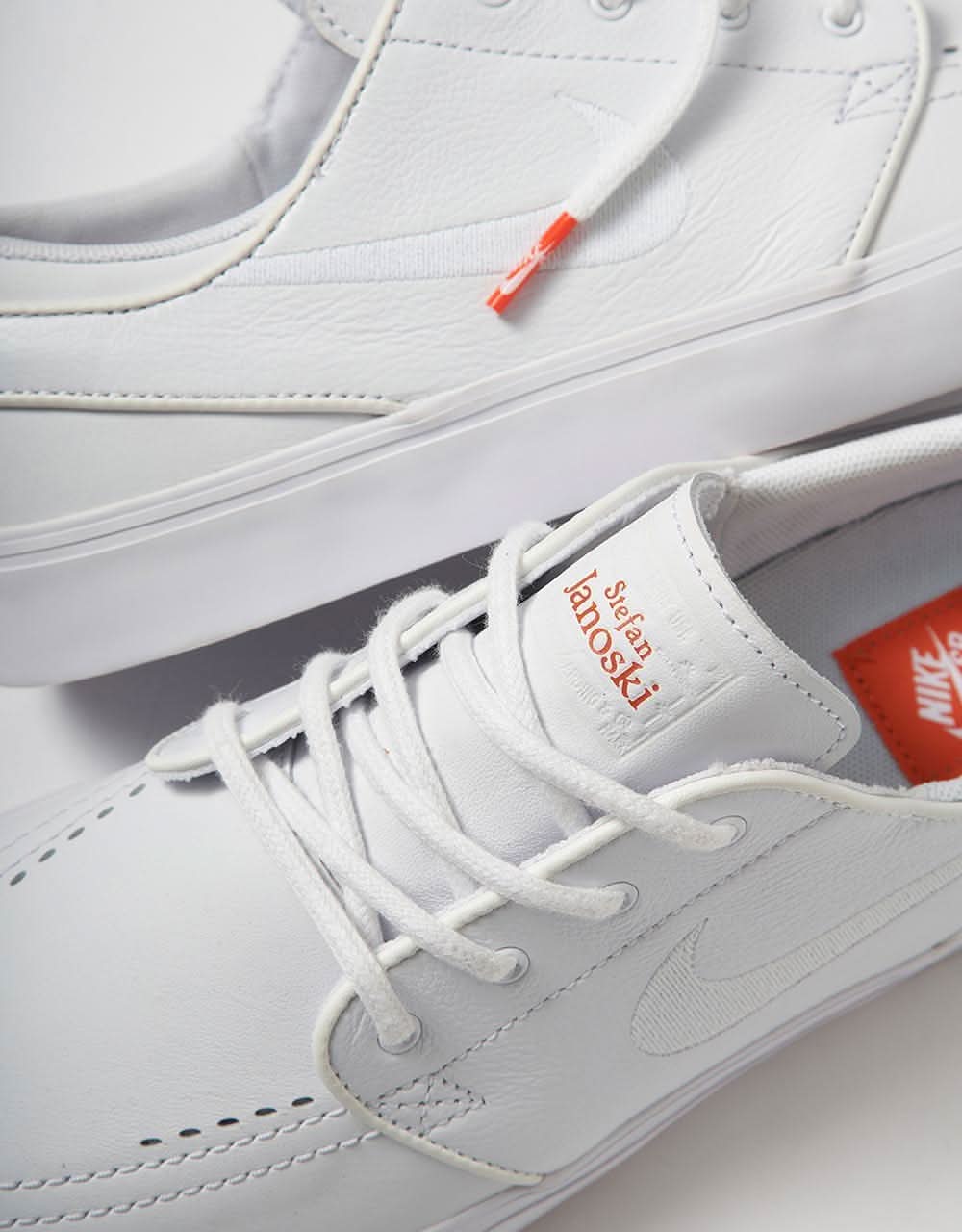 Nike SB 'Orange Label' Zoom Janoski OG+ ISO Skate Shoes - Triple White/Orange