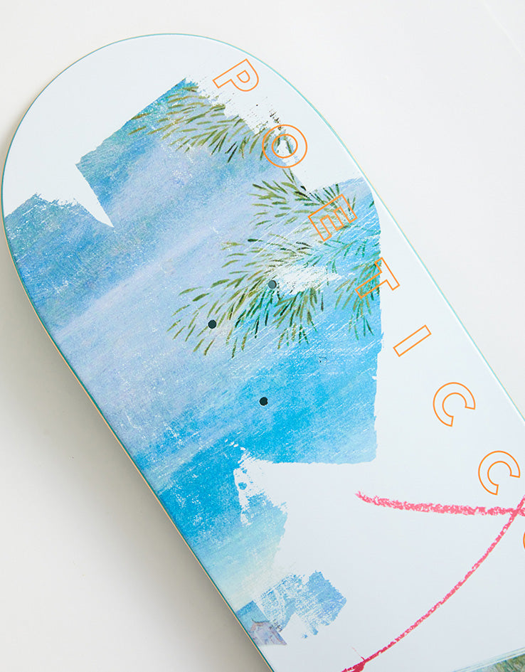 Poetic Collective Red Strokes Skateboard Deck
