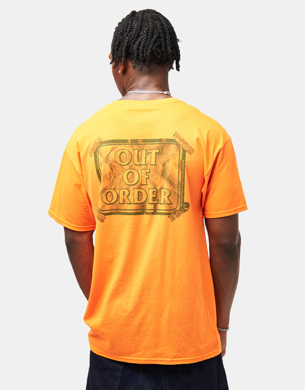 Anti Hero Out Of Order Pocket T-Shirt - Safety Orange/Black