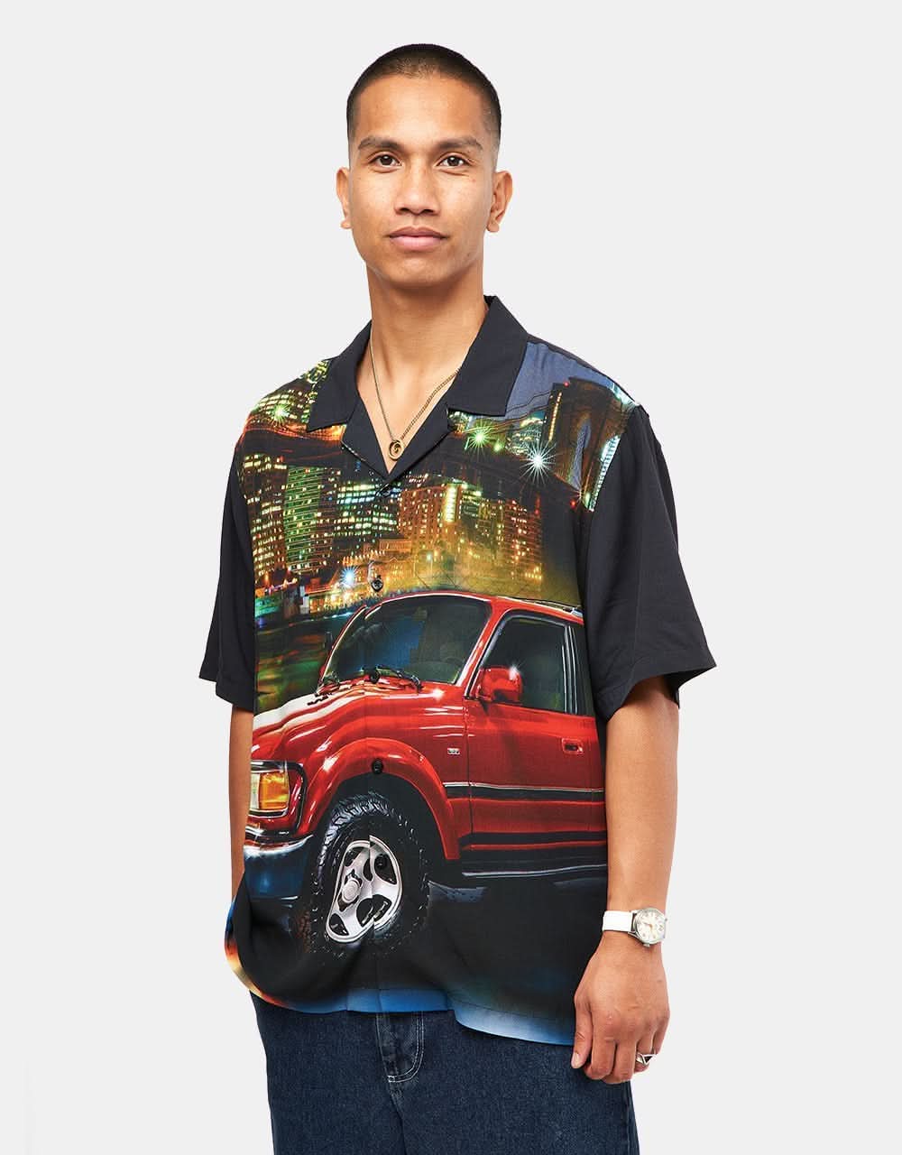 HUF x Toyota Land Cruiser Big City S/S Resort Shirt - Black