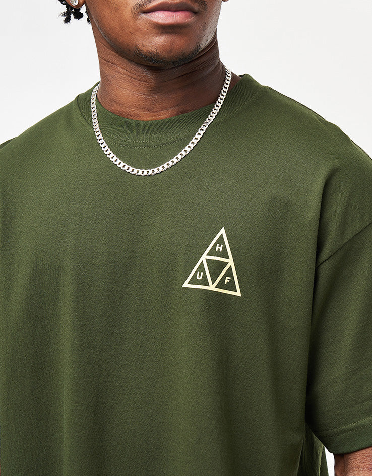 HUF Set Triple Triangle T-Shirt - Hunter Green