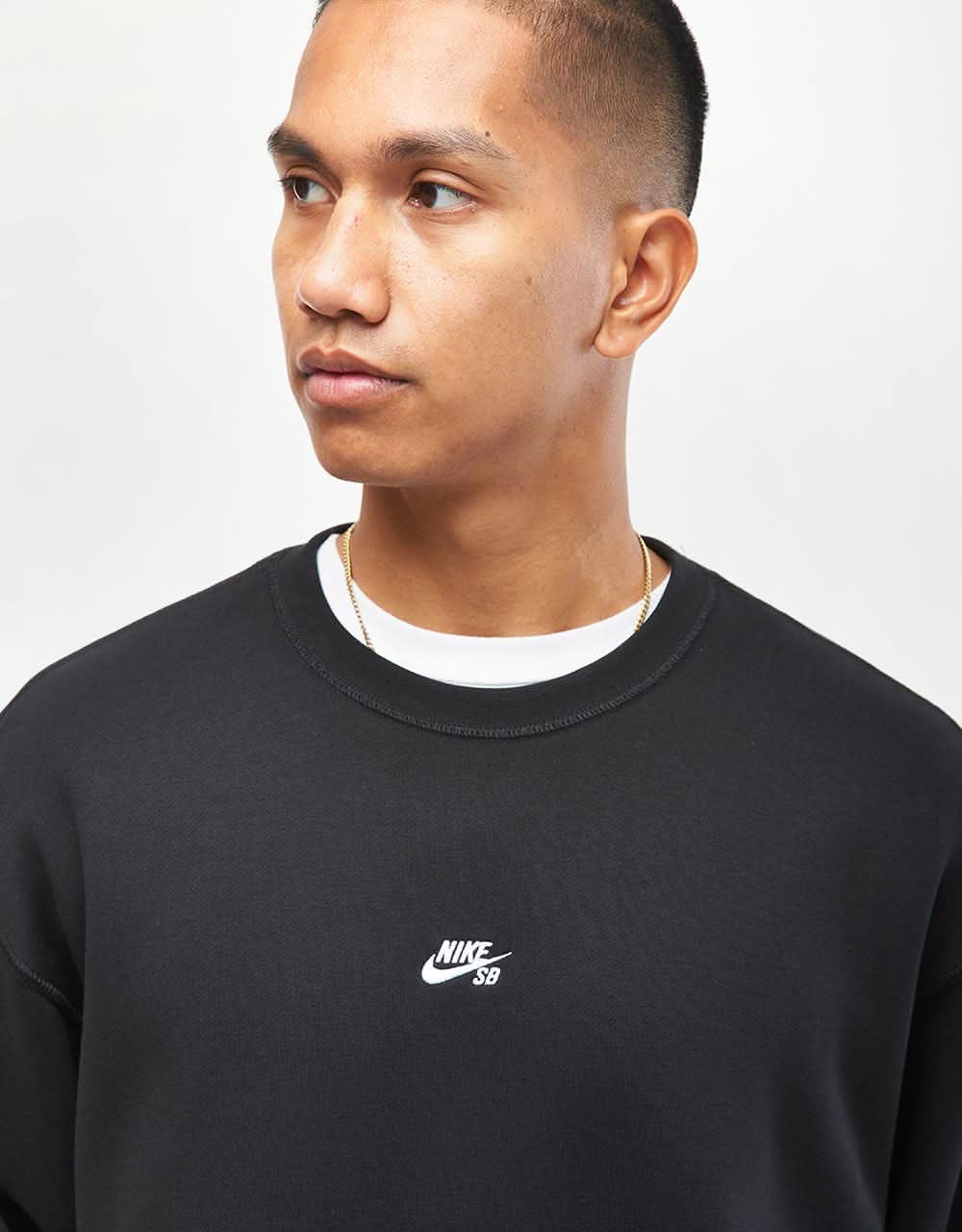 Nike SB Essential Logo Crew - Black/White