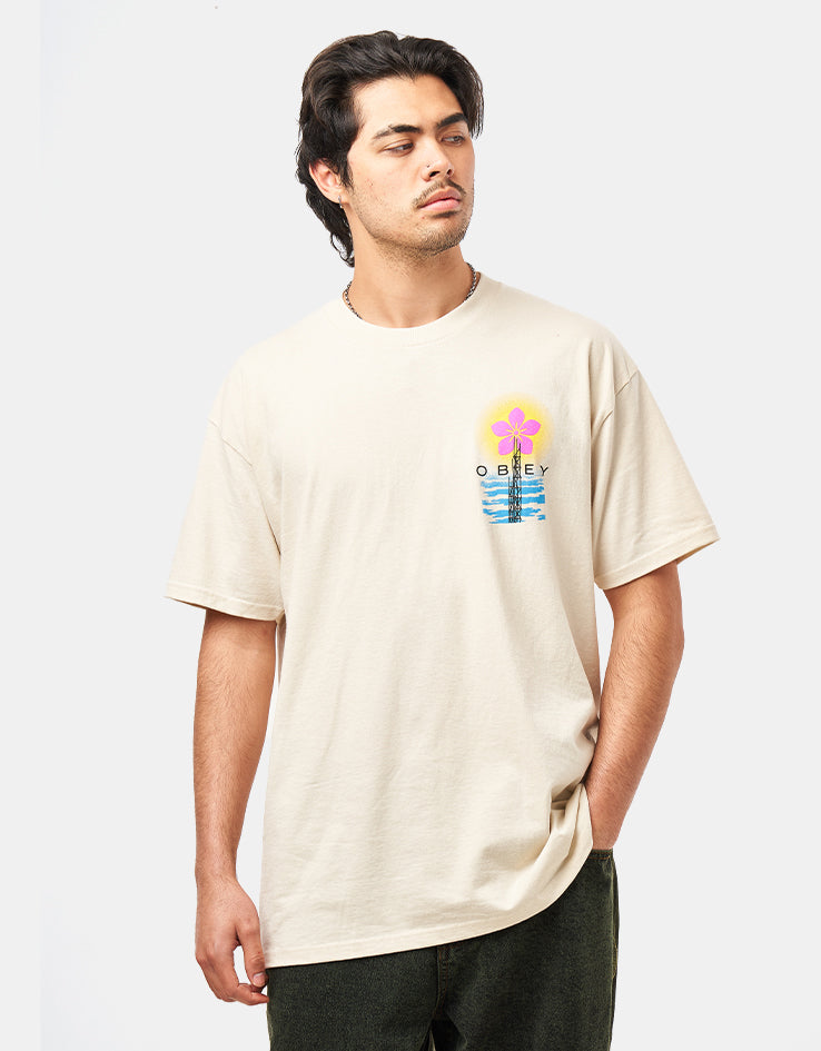 Obey Elevated Power T-Shirt - Cream