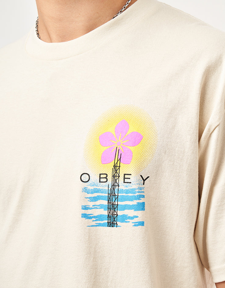 Obey Elevated Power T-Shirt - Cream